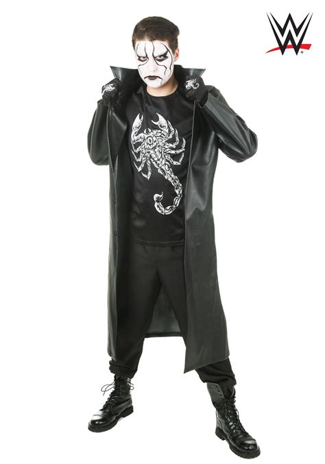Adult Men's WWE Sting Wrestler Halloween Costume Latex