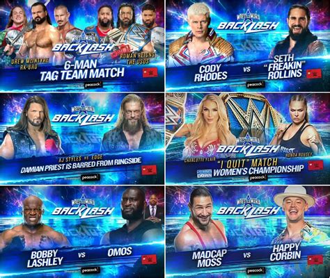 wwe backlash 2022 match card