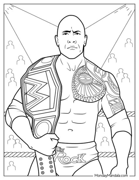 Free Printable World Wrestling Entertainment Or WWE Coloring Pages