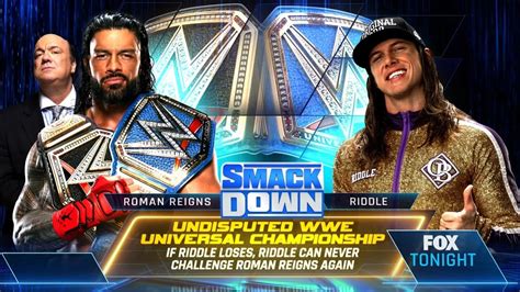 wwe smackdown roman reigns vs riddle