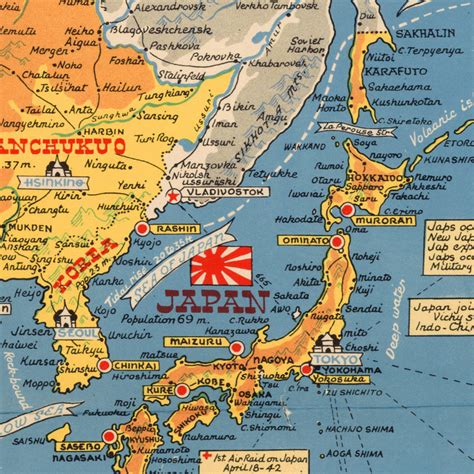 wwii map of japan