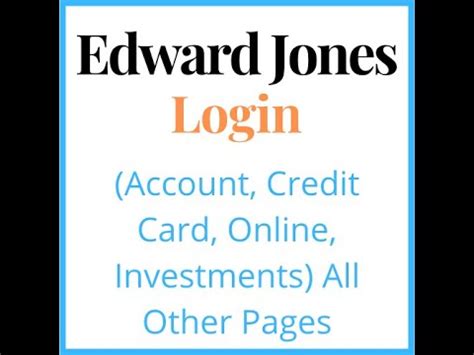 Edward Jones Login To My Account