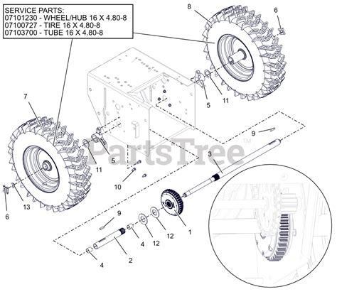 Ariens 924052 (000101 ) ST1032, 10hp Tec., 32" Blower Parts Diagram