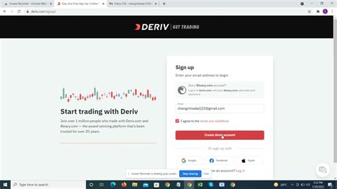 Deriv Account Registration sign up Open Trading Account