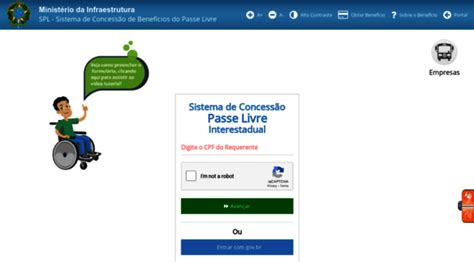 www.gov.com br passe livre