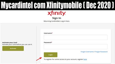 www.mycardintel/xfinitymobile