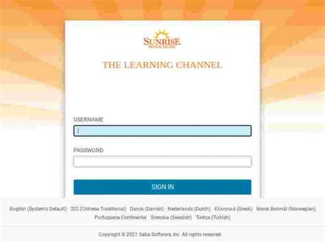 Sunrise Senior Living Learning Channel Login Login pages Info