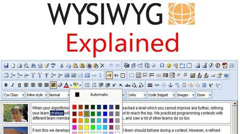 WYSIWYG Editor Software