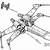 x wing fighter coloring page