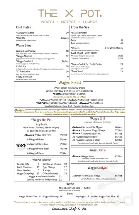 x pot chicago menu