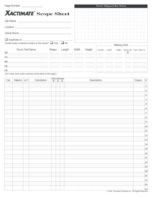 Xactimate Scope Sheet Pdf