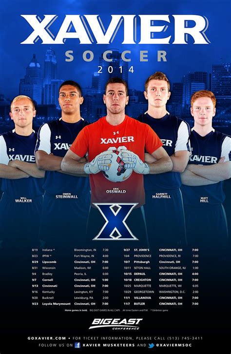 2012 Xavier Men's Soccer Poster Soccer poster, Teams, Poster