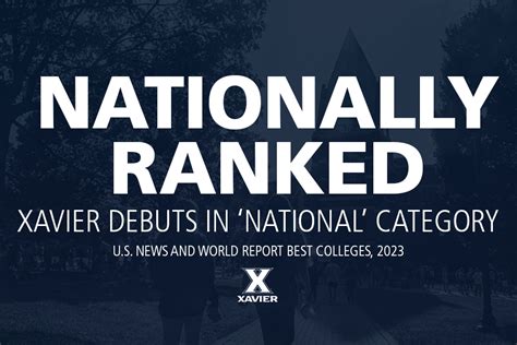 xavier university national ranking