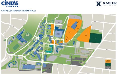 xavier university parking map