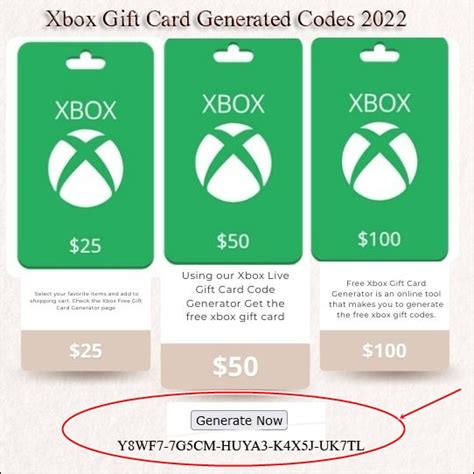 Xbox Gift Card Redeem Code Generator