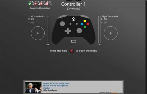 Xbox One Controller Test App