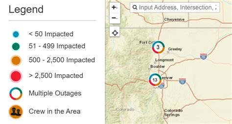 xcel power outage status by zip code