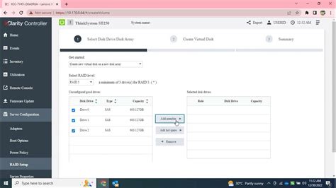 Xclarity Controller Raid Configuration