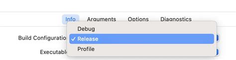 Xcode Profile Debug Release