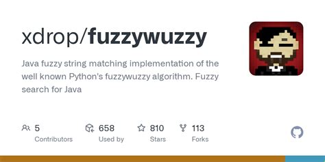 xdrop/fuzzywuzzy: Java fuzzy string matching  - GitHub