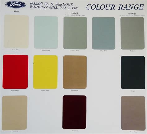 Xe Falcon Paint Colours
