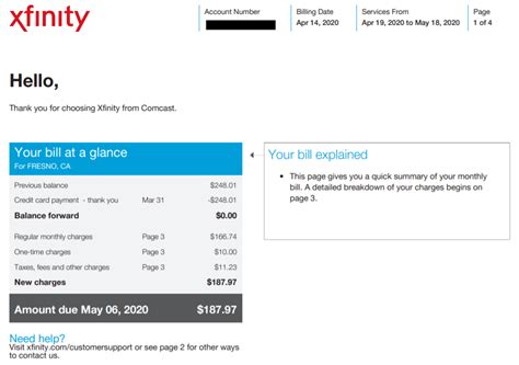 xfinity bill login pay bill
