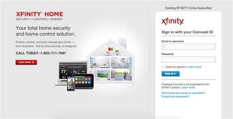 xfinity home security login portal