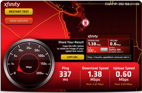xfinity test internet connection