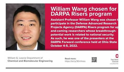 Ohio State Chemical Engineering on LinkedIn: As a DARPA Riser, William