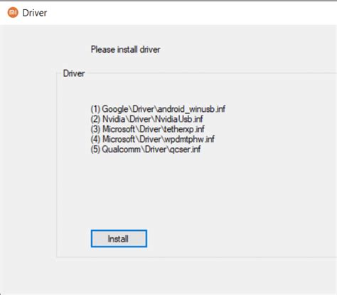 xiaomi flash tool please install driver