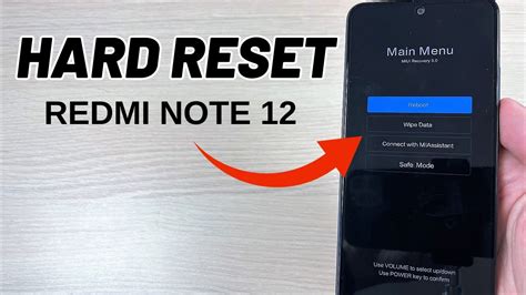 xiaomi redmi note factory reset