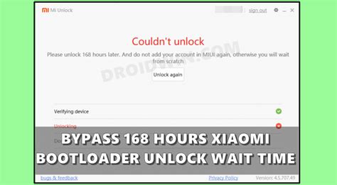 xiaomi unlock bootloader 168 hours bypass