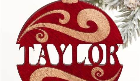 Xmas Decorations With Names Personalized Name Christmas Ornaments Wooden Ornaments Laser Etsy