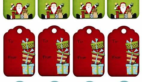 Xmas Gift Tags Free Printable Merry & Bright ConfettiStyle