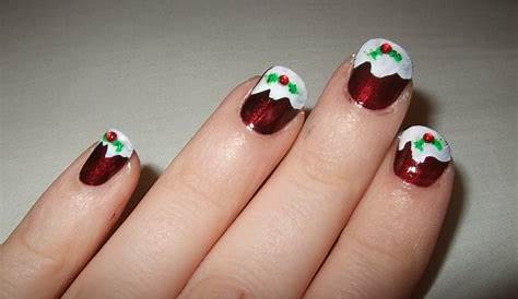 Xmas Pudding Nails Cute Christmas Nail Art Nail Art Tutorial Nail Art