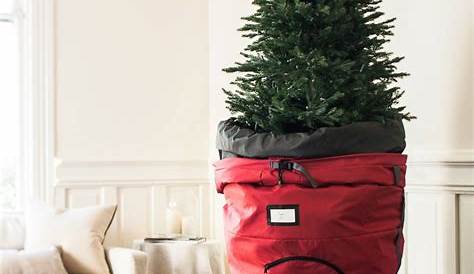 Xmas Tree Bag Simplify Holiday Christmas Storage With Wheels Red 9 Ft