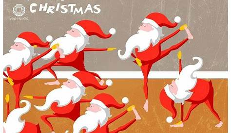 Xmas Yoga Images Christmas Poses +Printable Poster Kids Stories