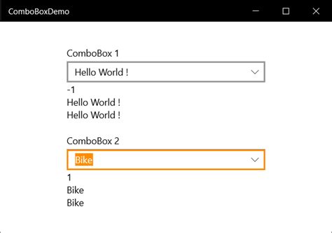 Xml Combobox Example
