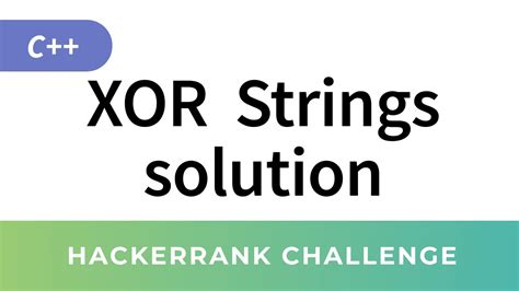 Xor Strings In C