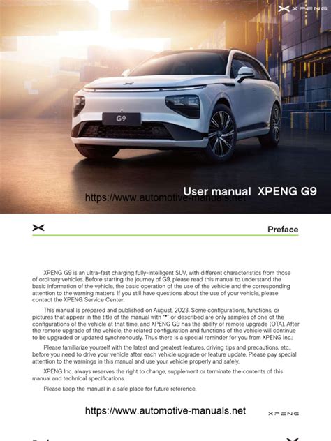 xpeng g9 owners manual
