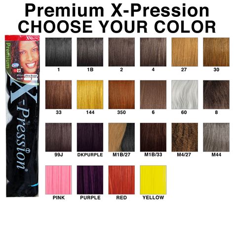 Image result for xpression braid color numbers Braiding hair colors
