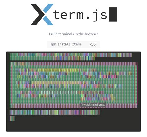 Xterm Terminal.js