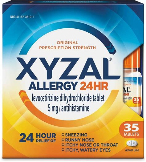Buy Xyzal 24 Hour Allergy Relief Tablets 35 ea Pack of 3 Online in