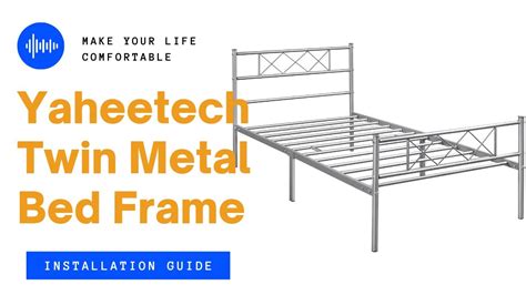 yaheetech metal bed frame instructions
