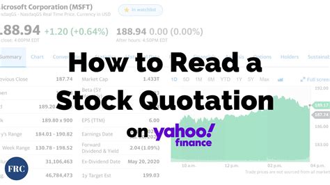 yahoo finance stock quotes msft