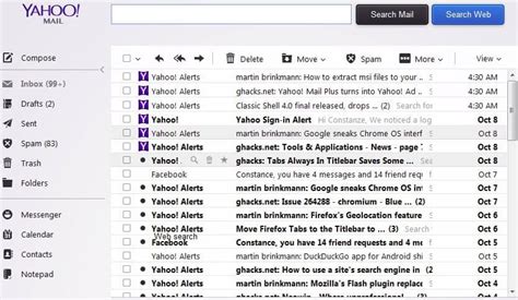 yahoo mail login inbox messages filter