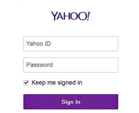 yahoo mail sign in page india