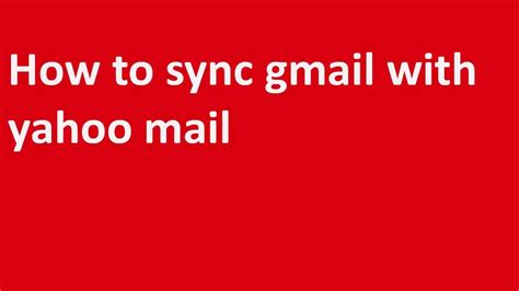 yahoo mail syncing email