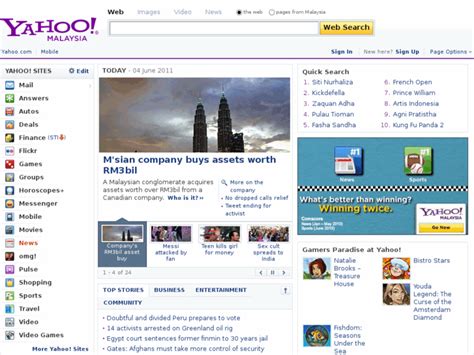 yahoo malaysia home page