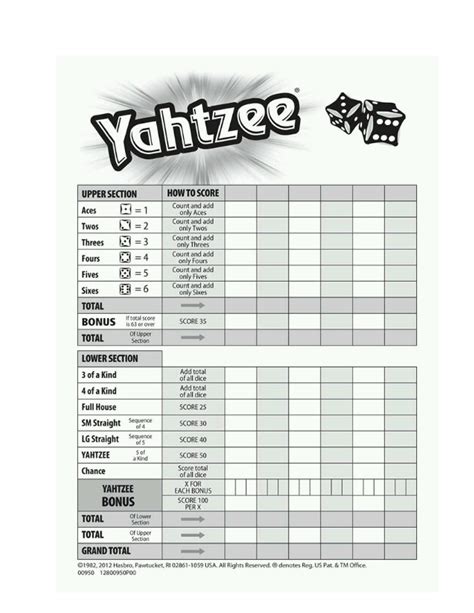 Doodlecraft Yahtzee Card Freebie Printables!